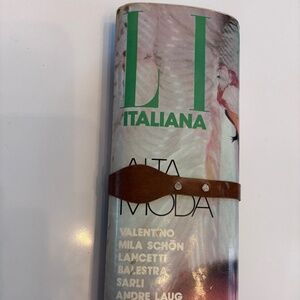 Vintage 1970s magazine clutch purse Linea Italiana